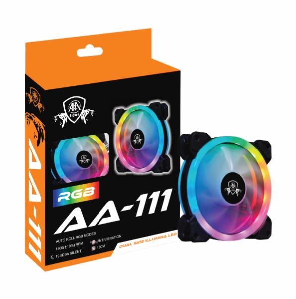 AATIGERS AA-111 Dual-Sided Turbine Ring Auto RGB Case Fan - mbatraders (1)