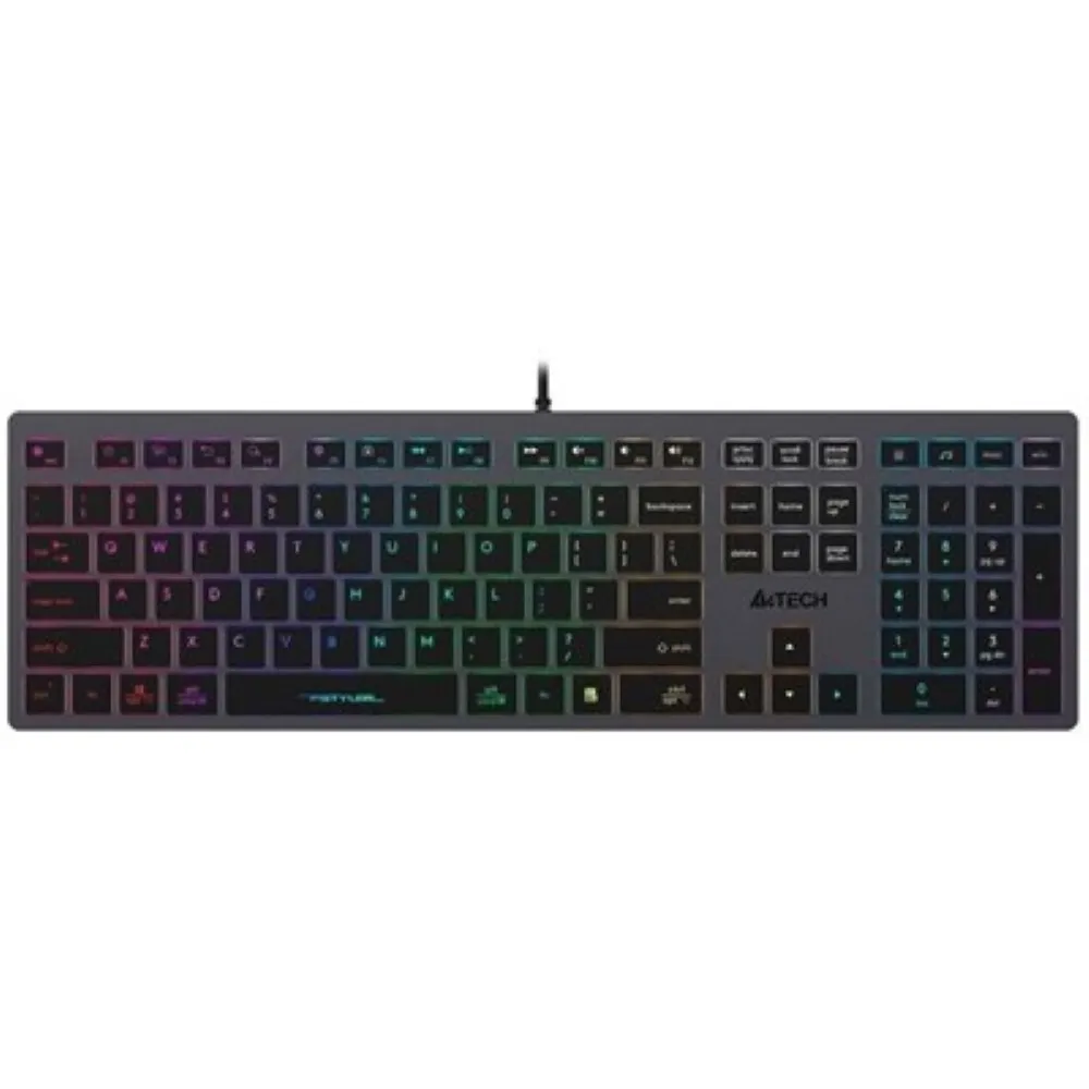 Best Price A4Tech FX60 Neon Backlit Fstyler Scissor Switch Keyboard Black In Pakistan - mbatraders (1)