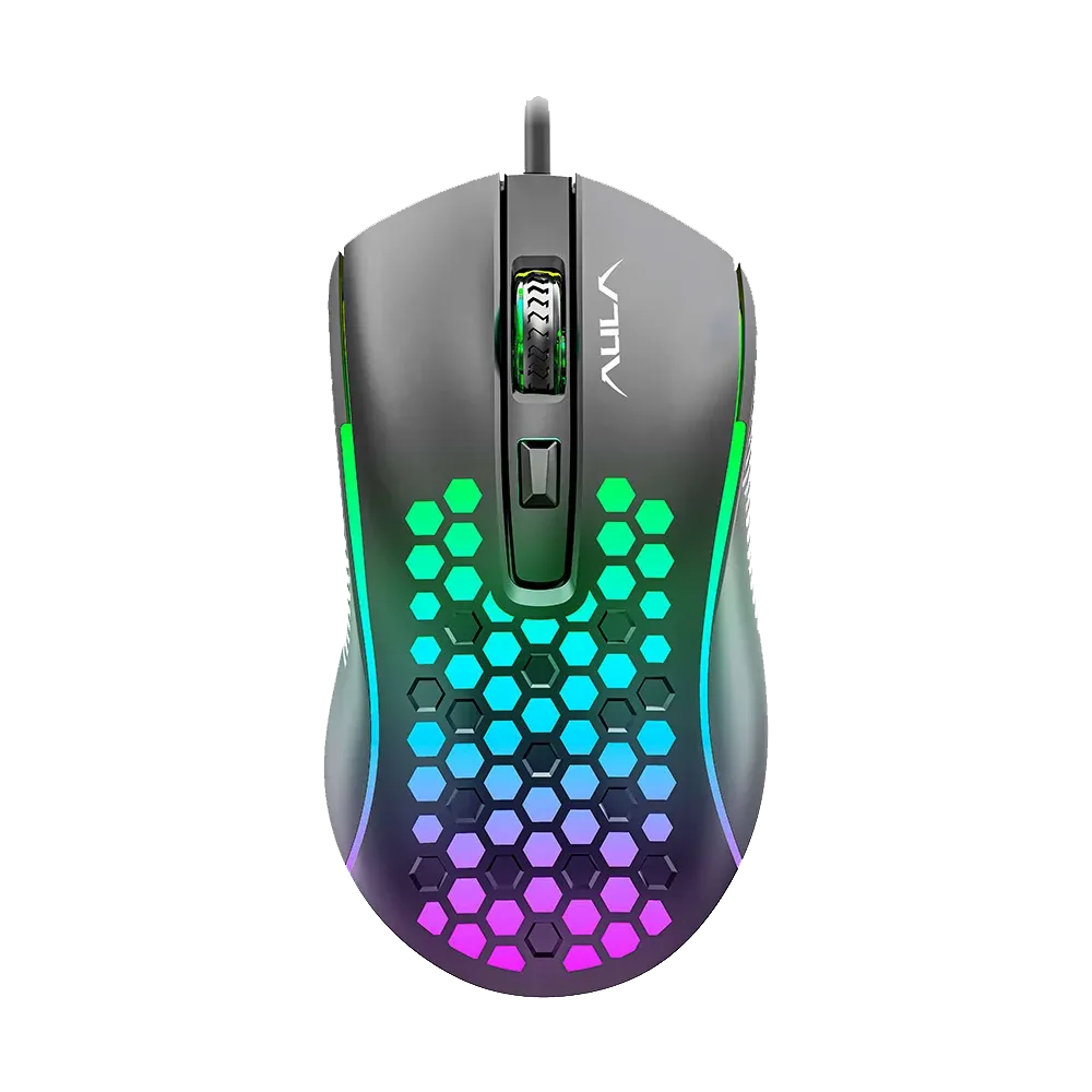 Best Price Aula S11 Ultra Lightweight Honeycomb Gaming Mouse With RGB Backlit 3600 DPI In Pakistan - mbatraders (4)