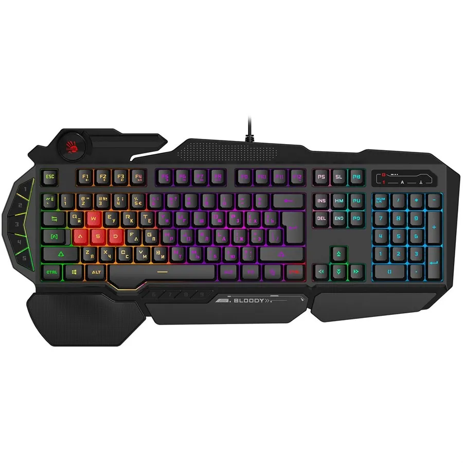 Best Price Bloody B310N Neon Gaming PC Keyboard Black In Pakistan - mbatraders (1)
