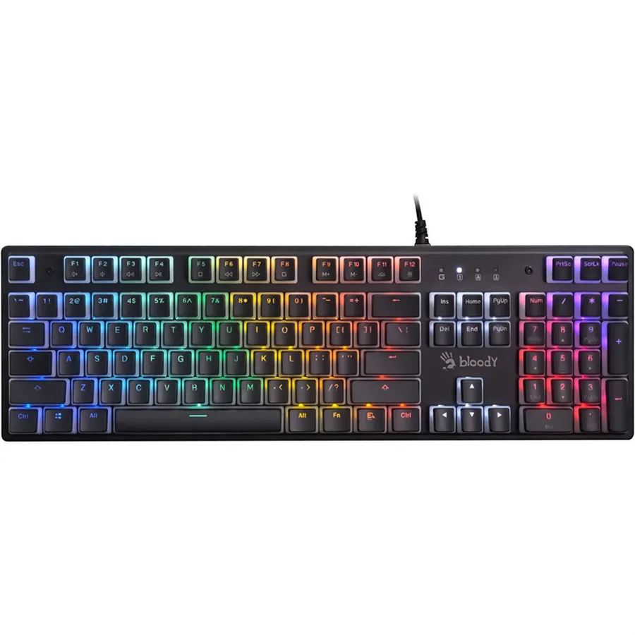 Best Price Bloody S520N Mechanical Switch RGB Gaming Keyboard Black In Pakistan - mbatraders (1)