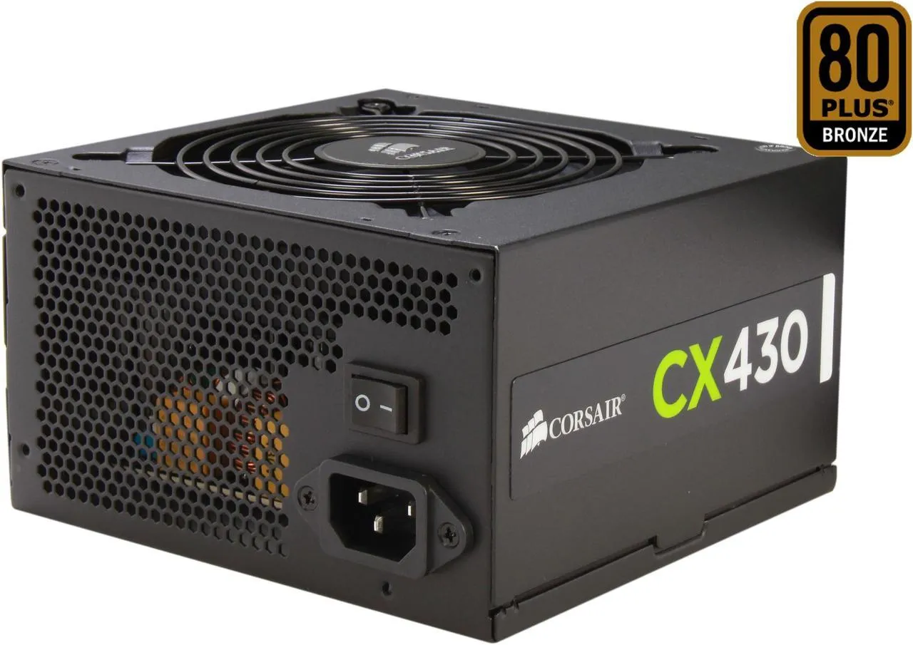 Best Price CORSAIR CX Series CX430 430 Watt 80+ Bronze Certified Non-Modular Power Supply In Pakistan - mbatraders (1)