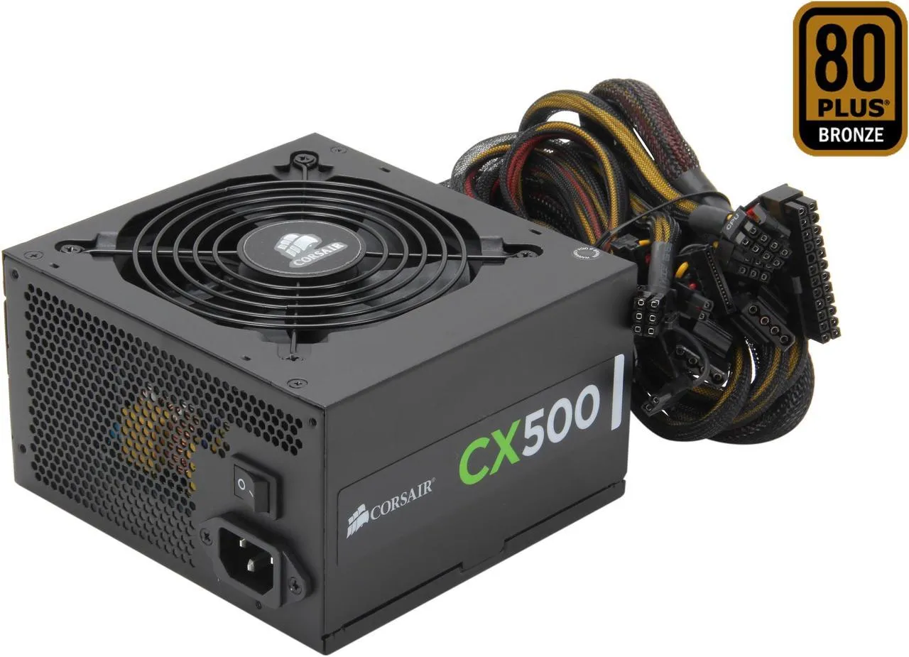 Best Price CORSAIR CX Series CX500 500W 80 PLUS BRONZE Active Power Supply In Pakistan - mbatraders (1)