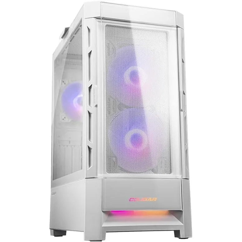 Best Price Cougar DuoFace RGB Mid Tower 2 Type Front Panels Gaming PC Case (White) In Pakistan - mbatraders (1)