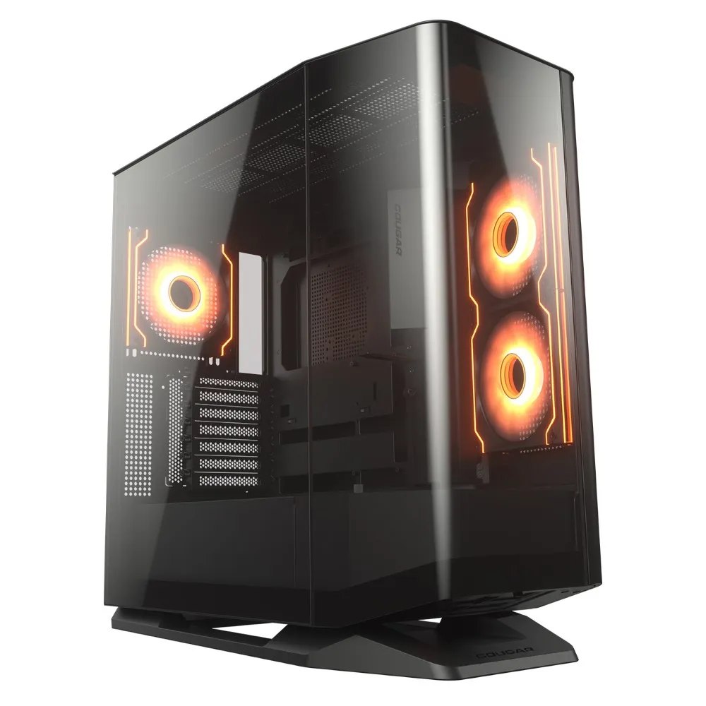 Best Price Cougar FV270 RGB E-ATX Mid Tower Gaming PC Case (Black) In Pakistan - mbatraders (1)