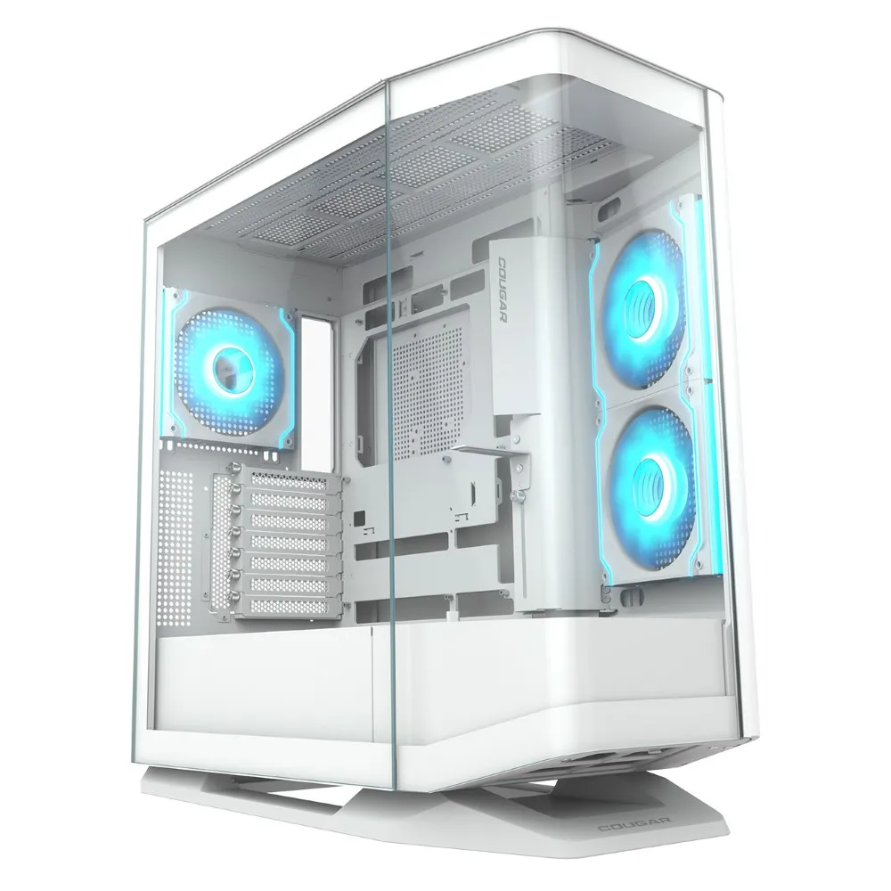 Best Price Cougar FV270 RGB E-ATX Mid Tower Gaming PC Case (White) In Pakistan - mbatraders (1)