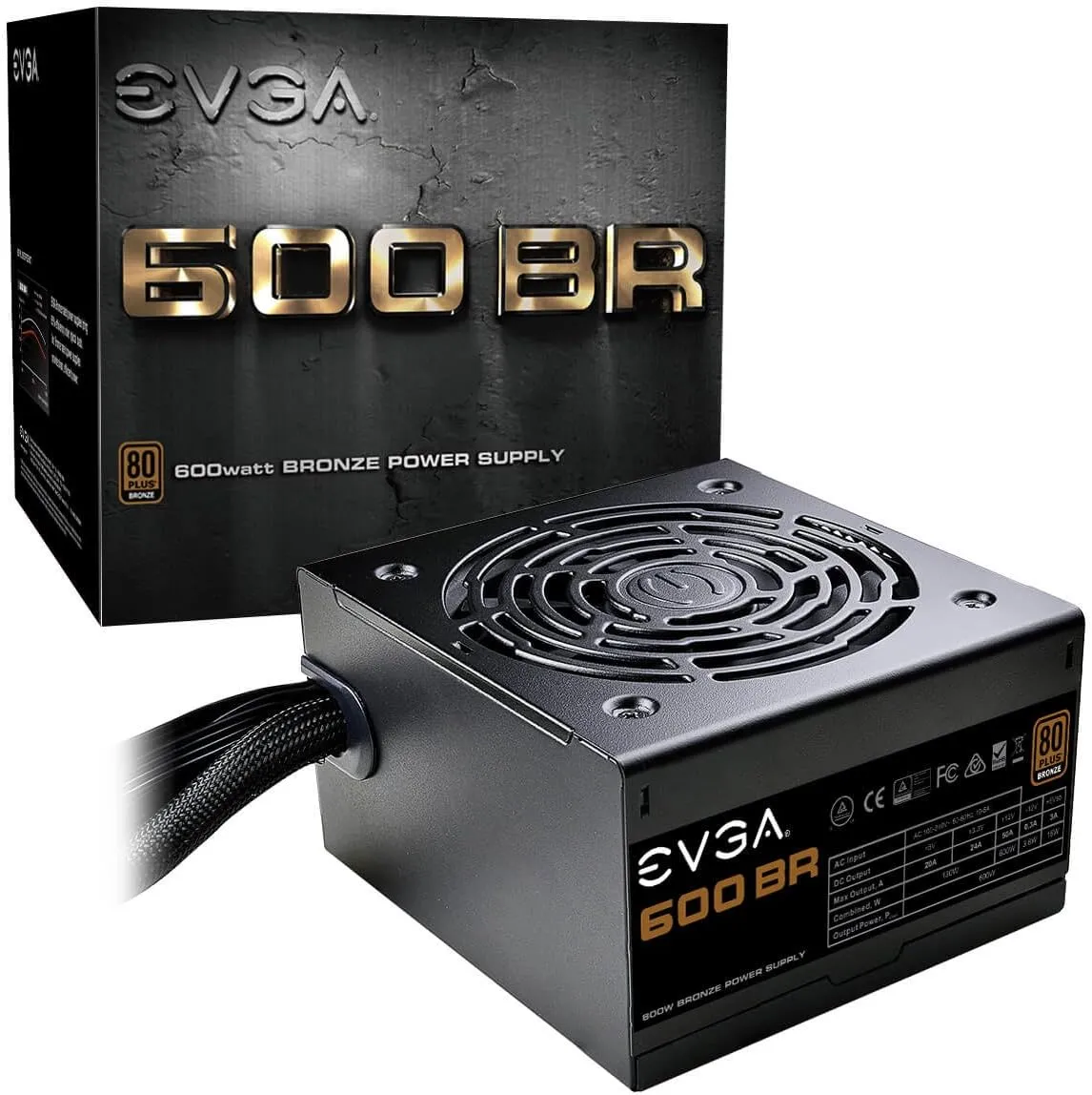 Best Price EVGA 600 BR 80+ Bronze 600W Gaming PC Power Supply In Pakistan - mbatraders (1)