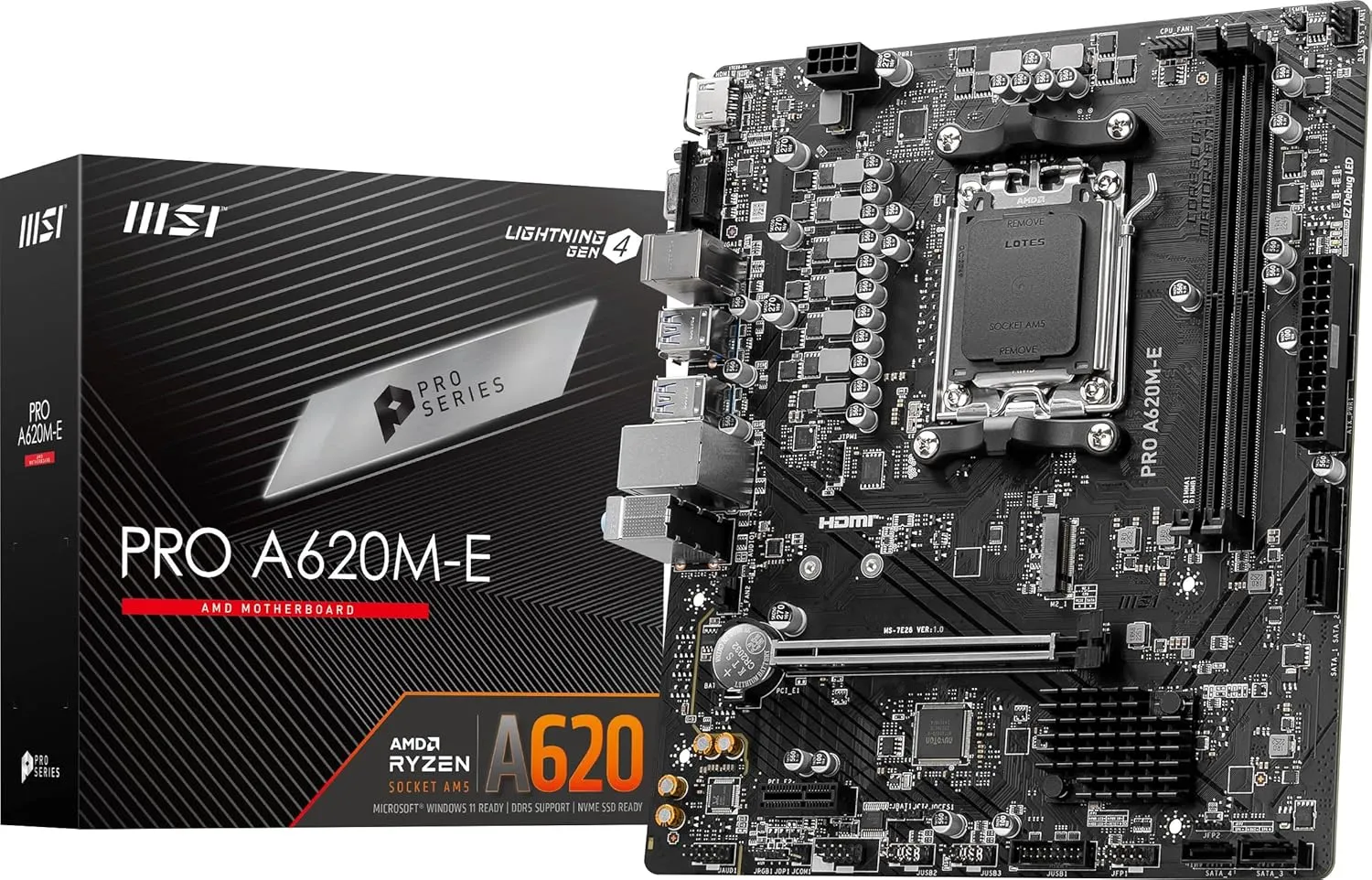 Best Price MSI PRO A620M-E Pro Series AMD AM5 DDR5 Gaming Motherboard In Pakistan - mbatraders (1)