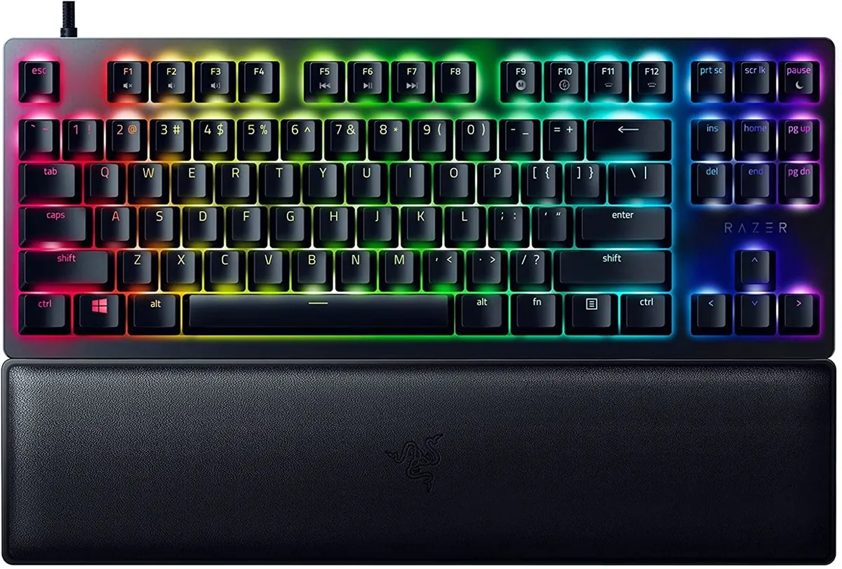 Best Price Razer Huntsman V2 TKL RGB Mechanical Gaming Keyboard Clicky Purple Switches In Pakistan - mbatraders (1)