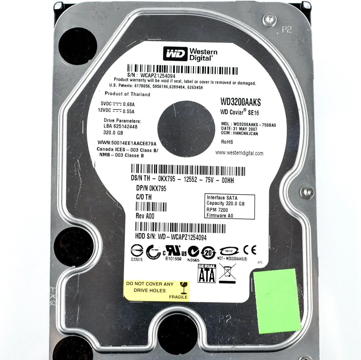 Best Price WD Blue 320GB 7200 RPM SATA 6 Gbs 16MB Cache 3.5 Inch Desktop Hard Disk Drive In Pakistan - mbatraders.pk 1
