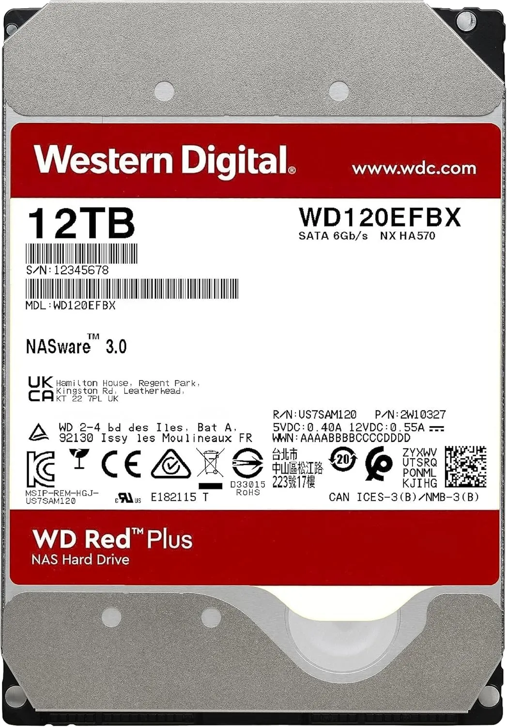Best Price Western Digital Seagate 12TB WD 7200 RPM SATA 6 GBs CMR 512 MB Cache 3.5 Internal Hard Drive HDD In Pakistan - mbatraders (1)