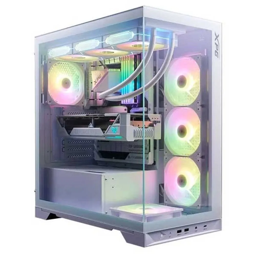 Best Price XPG Invader X BTF Mid-Tower ATX Gaming PC Case (White) In Pakistan - mbatraders (1)