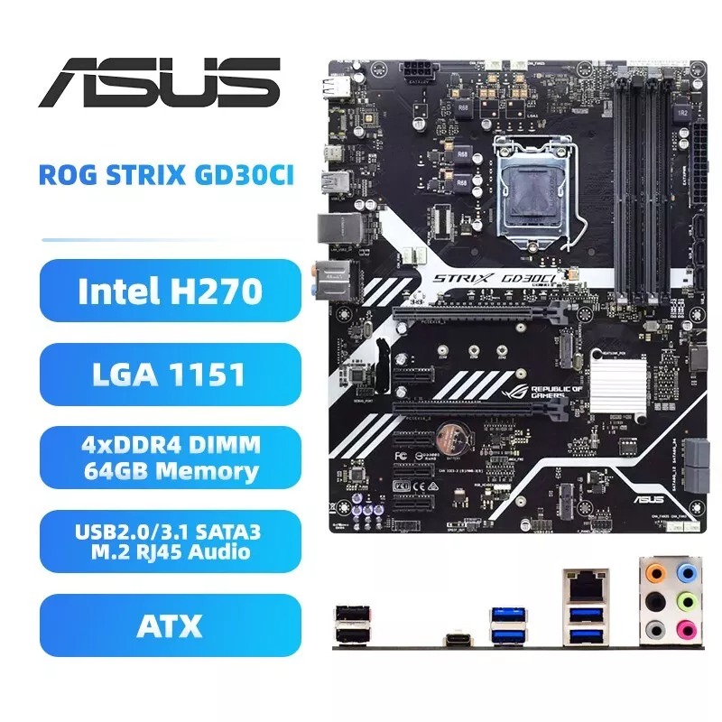 Buy at The Best Price ASUS ROG STRIX GD30CI ATX Intel H270 DDR4 for Intel Core i7 LGA1151 Motherboard In Pakistan - mbatraders (1)