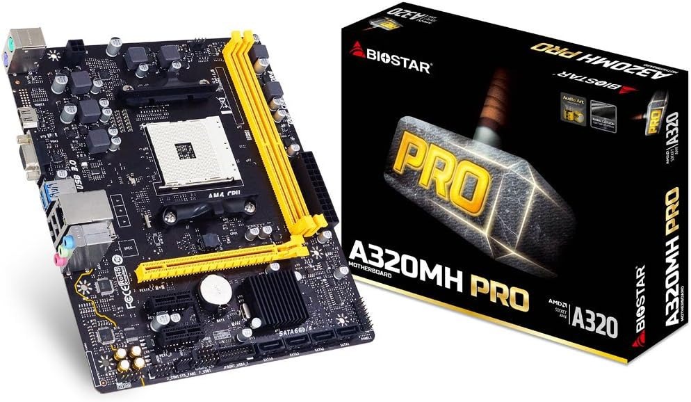 Buy at The Best Price Biostar A320MH PRO AM4 SATA 6Gbs USB 3.1 HDMI Micro ATX AMD Motherboard In Pakistan - mbatraders (1)