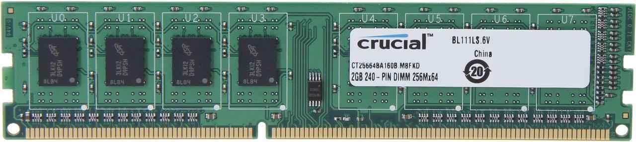 Buy at The Best Price Crucial 2GB DDR3 1600 (PC3 12800) Desktop RAM Memory In Pakistan - mbatraders (1)
