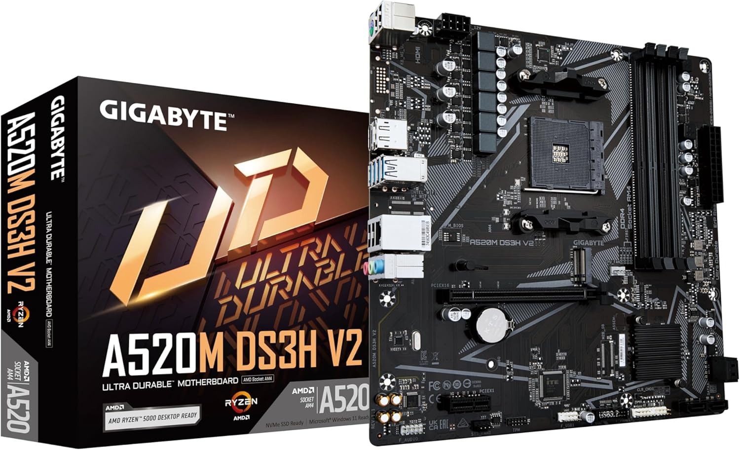 Buy at The Best Price Gigabyte A520M DS3H V2 mATX AMD AM4 CPUs Gaming Motherboard In Pakistan - mbatraders (1)