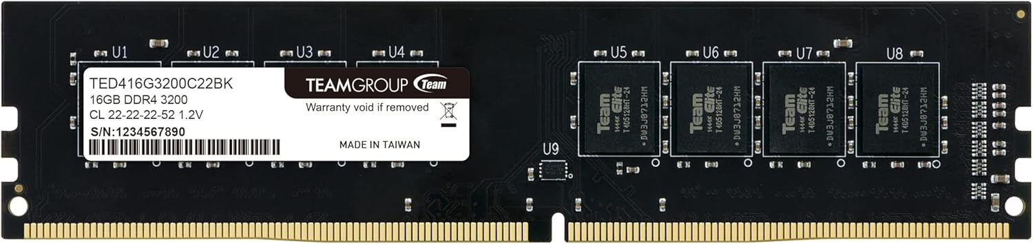 Buy at The Best Price TEAMGROUP Elite DDR4 16GB Single (1 x 16GB) 3200MHz (PC4-25600) CL22 Unbuffered Non-ECC 1.2V UDIMM 288 Pin PC RAM In Pakistan - mbatraders (1)