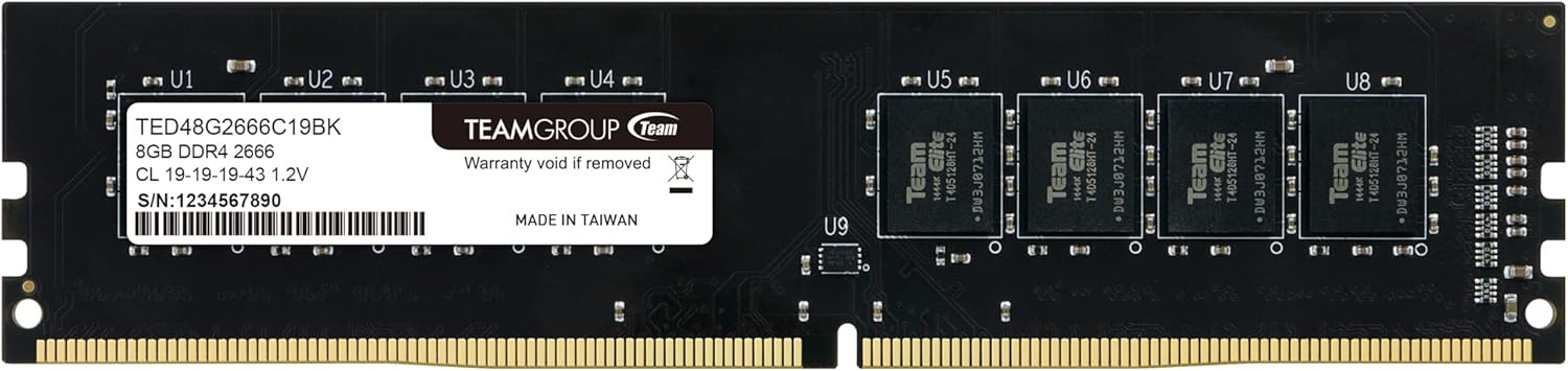 Buy at The Best Price TEAMGROUP Elite DDR4 8GB Single 2666MHz PC4-21300 CL19 Unbuffered Non-ECC 1.2V UDIMM 288 Pin PC Ram In Pakistan - mbatraders.pk