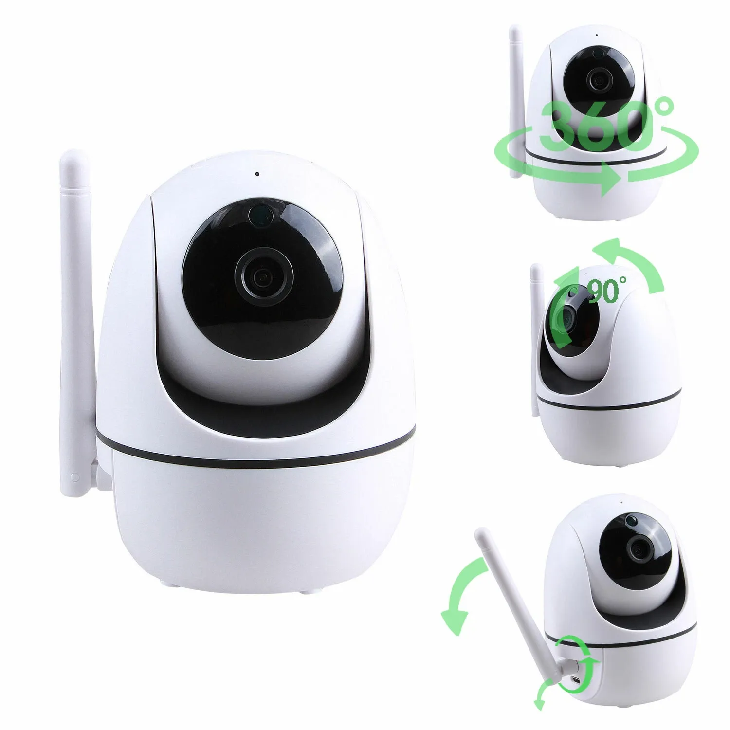 Best Price On 360° Rotation Night Vision 1080P Wireless IP Surveillance Smart Wifi Home Camera In Pakistan - mbatraders (1)