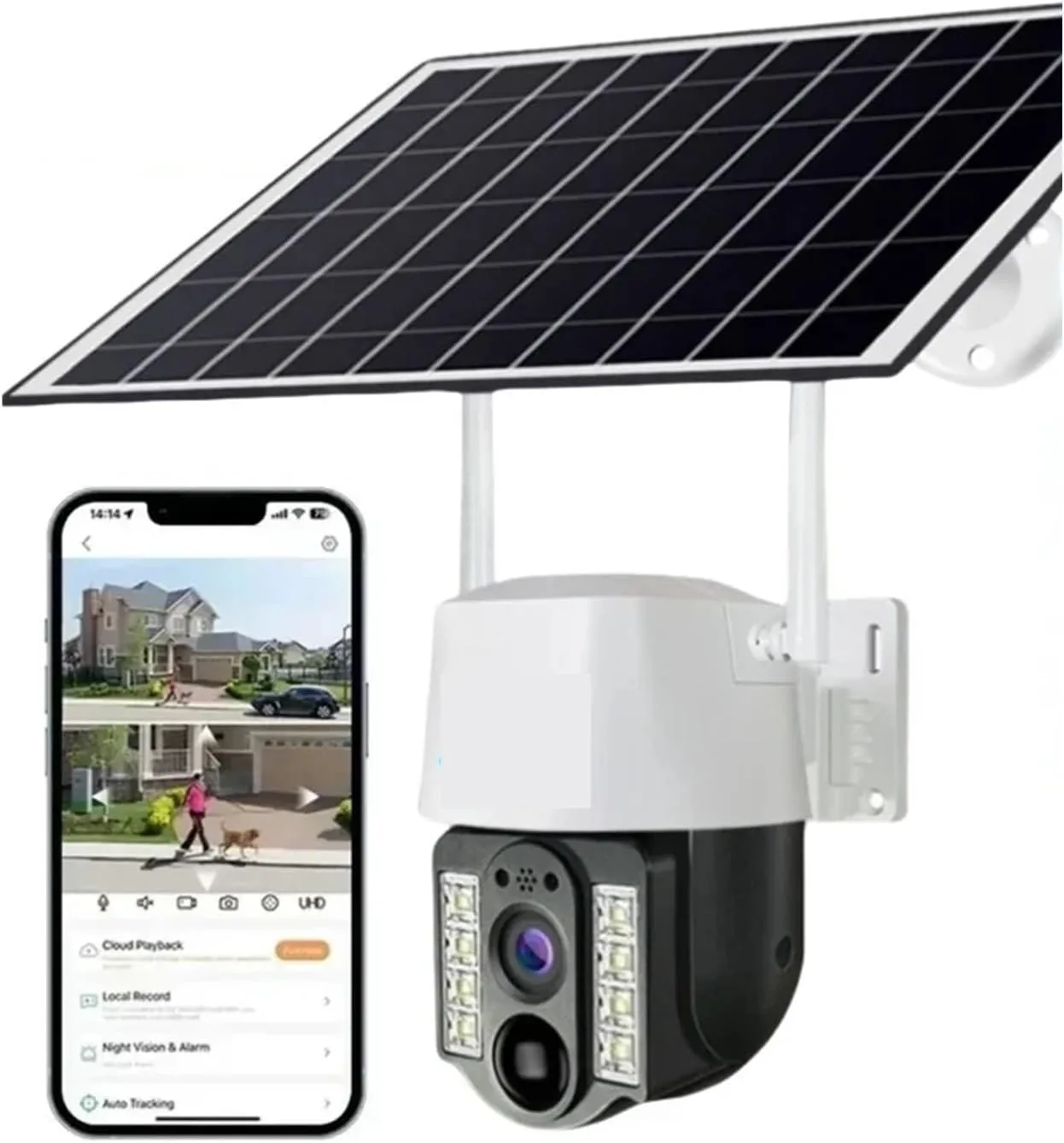 Best Price On 5MP 10000mAh PTZ WiFi Surveillance Monitor AI Human Tracking Waterproof Outdoor Solar Camera In Pakistan - mbatraders (1)
