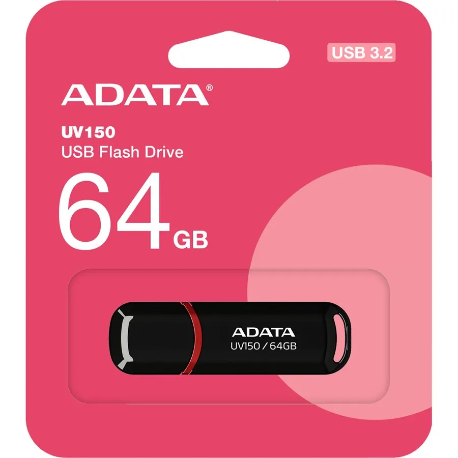 Best Price On ADATA UV150 Unidad 64GB 3.2 Black USB Flash Drive In Pakistan - mbatraders (1)