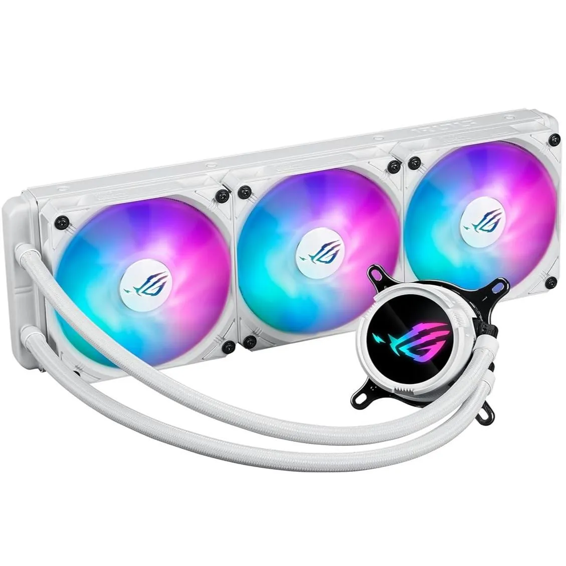 Best Price On Asus Rog Strix LC III 360 ARGB AIO 360mm White PC Liquid CPU Cooler In Pakistan - mbatraders (1)