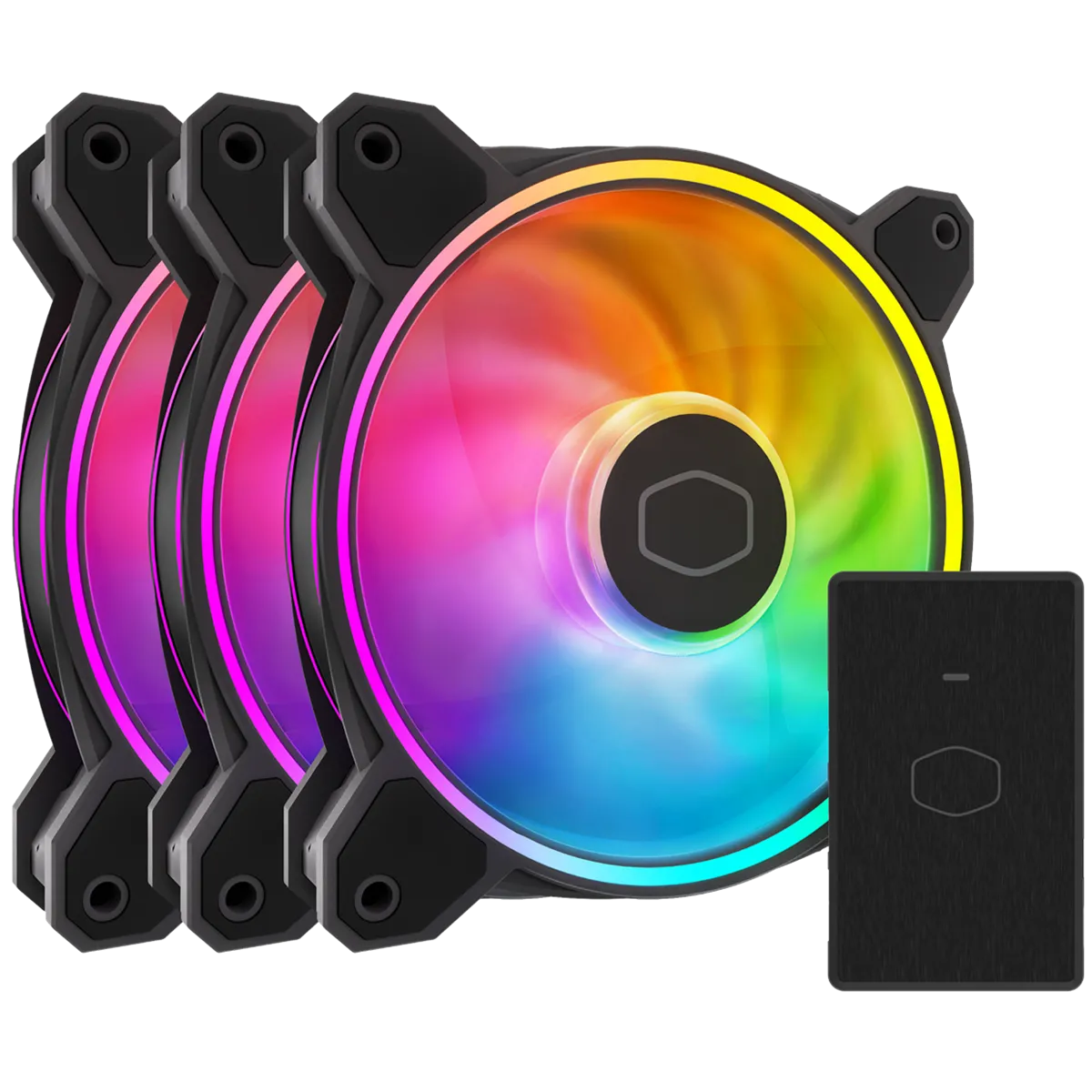 Best Price On Cooler Master MasterFan MF120 Halo² ARGB 120mm Black PC Case Fan In Pakistan - mbatraders (1)