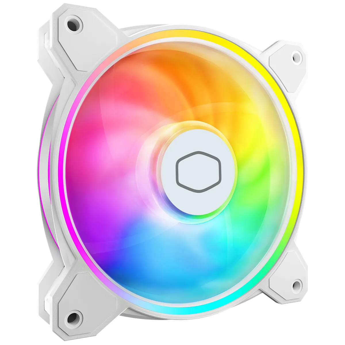 Best Price On Cooler Master MasterFan MF120 Halo² ARGB 120mm White PC Case Fan In Pakistan - mbatraders (1)