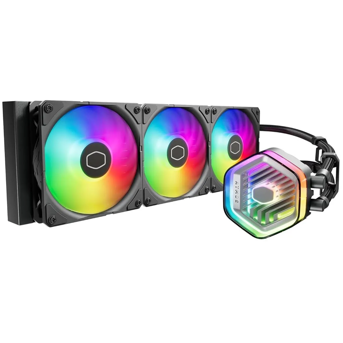 Best Price On Cooler Master MasterLiquid 360 Atmos ARGB AIO 360mm PC Liquid CPU Cooler In Pakistan - mbatraders (1)