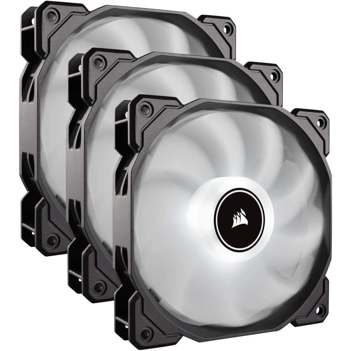 Best Price On Corsair AF120 LED White Low Noise PC Cooling Case Fans 3-IN-1 In Pakistan - mbatraders (1)