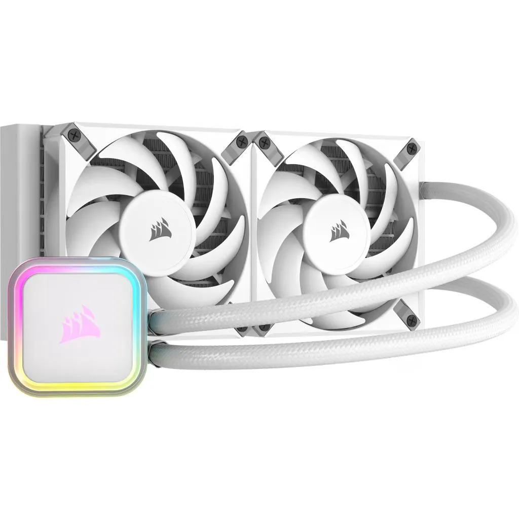 Best Price On Corsair iCUE H100i RGB Elite AIO 240mm White PC Liquid CPU Cooler In Pakistan - mbatraders (1)