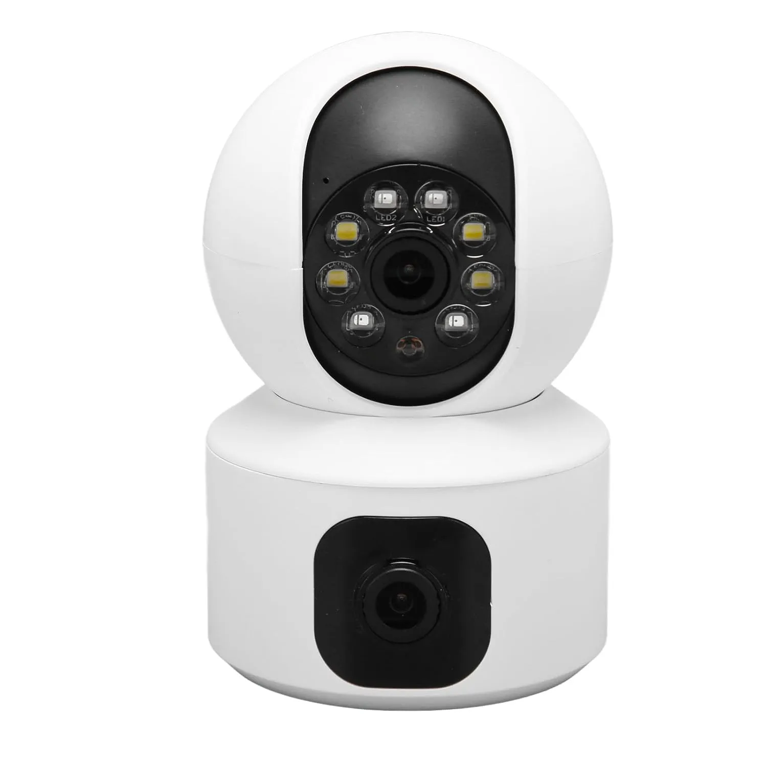 Best Price On Dual Lens Motion Detection 100‑240V 2 Way Talk HD Indoor Wifi Surveillance Camera In Pakistan - mbatraders (1)