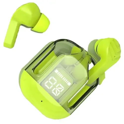 Best Price On Earbuds Air 31 Airpods Wireless Bluetooth headphones With Crystal Transparent Case (Yellow) In Pakistan - mbatraders (1)