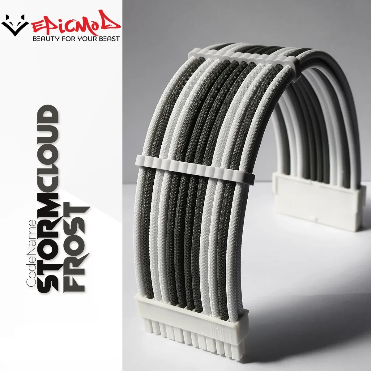 Best Price On EpicMod StormCloud Frost Sleeved Extension Cables Kit In Pakistan - mbatraders (1)