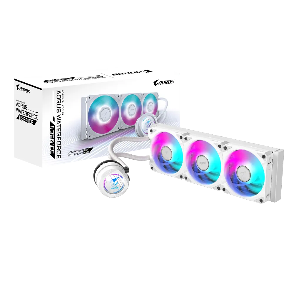 Best Price On Gigabyte Aorus Waterforce II 360 ICE ARGB AIO 360mm PC Liquid CPU Cooler In Pakistan - mbatraders (4)