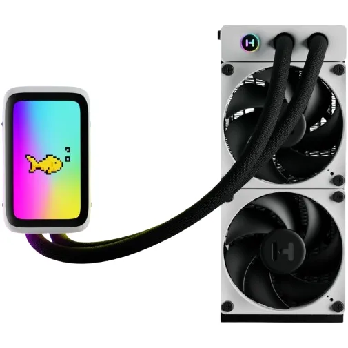Best Price On Hyte Thicc Q60 Digital ARGB LCD AIO 240mm PC Liquid CPU Cooler In Pakistan - mbatraders (1)