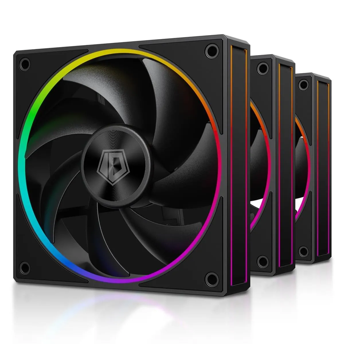 Best Price On ID-Cooling AF-127-ARGB-K Trio 120mm Black PC Case Fan In Pakistan - mbatraders (1)
