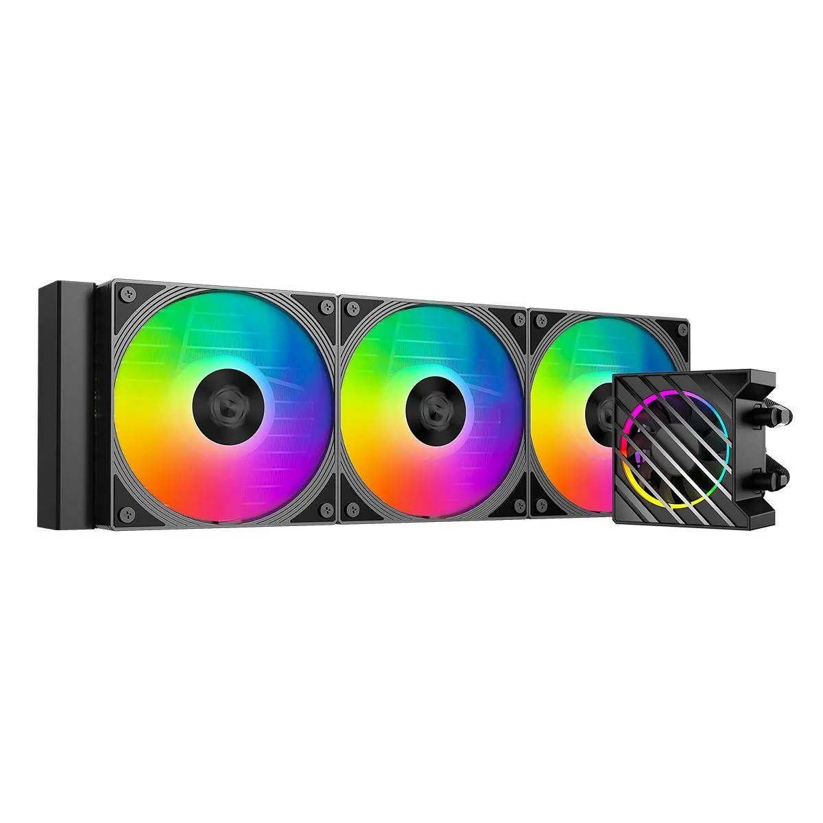 Best Price On ID-Cooling DashFlow 360 XT Pro ARGB AIO 360mm Black PC Liquid CPU Cooler In Pakistan - mbatraders (1)