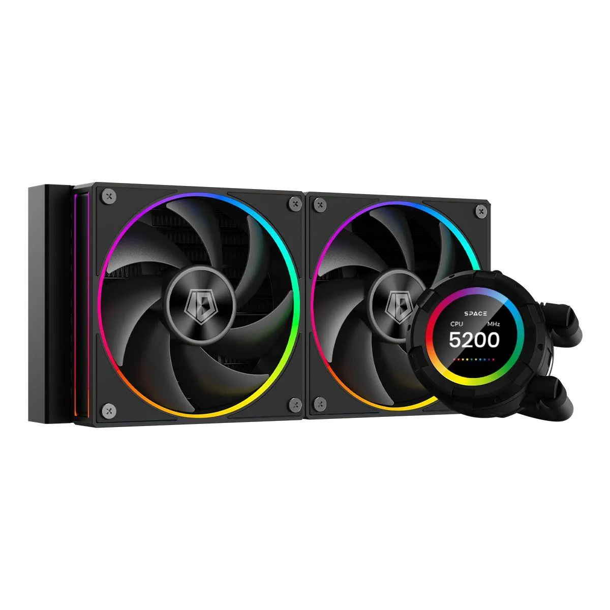 Best Price On ID-Cooling SL240 LCD ARGB AIO 240mm Black PC Liquid CPU Cooler In Pakistan - mbatraders (1)