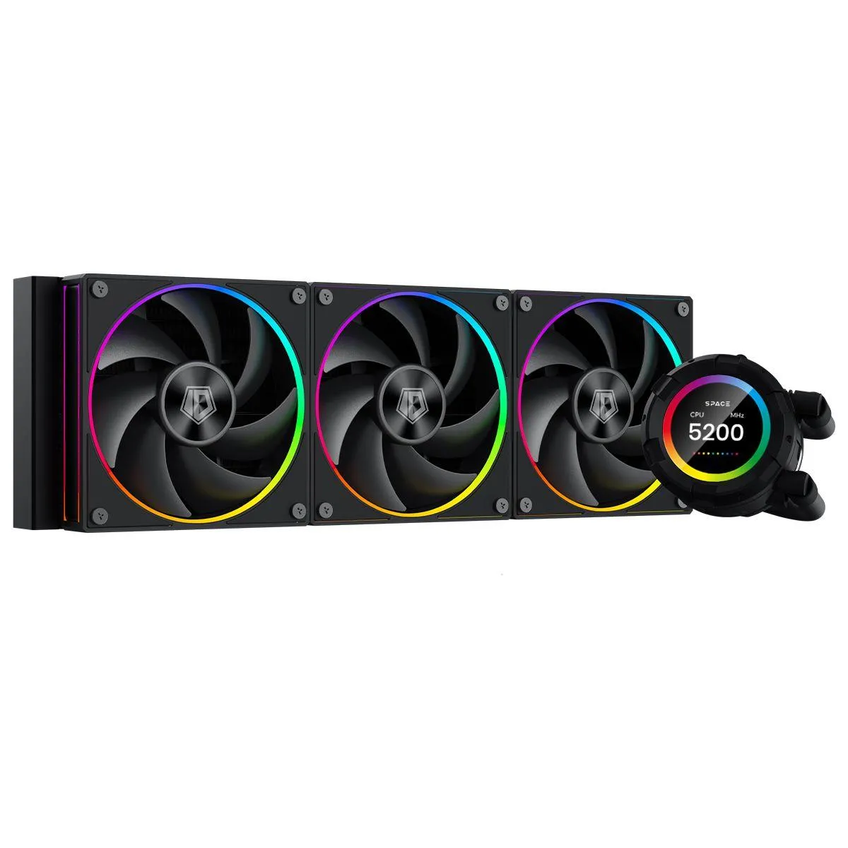 Best Price On ID-Cooling SL360 LCD ARGB AIO 360mm Black Gaming PC Liquid CPU Cooler In Pakistan - mbatraders (1)