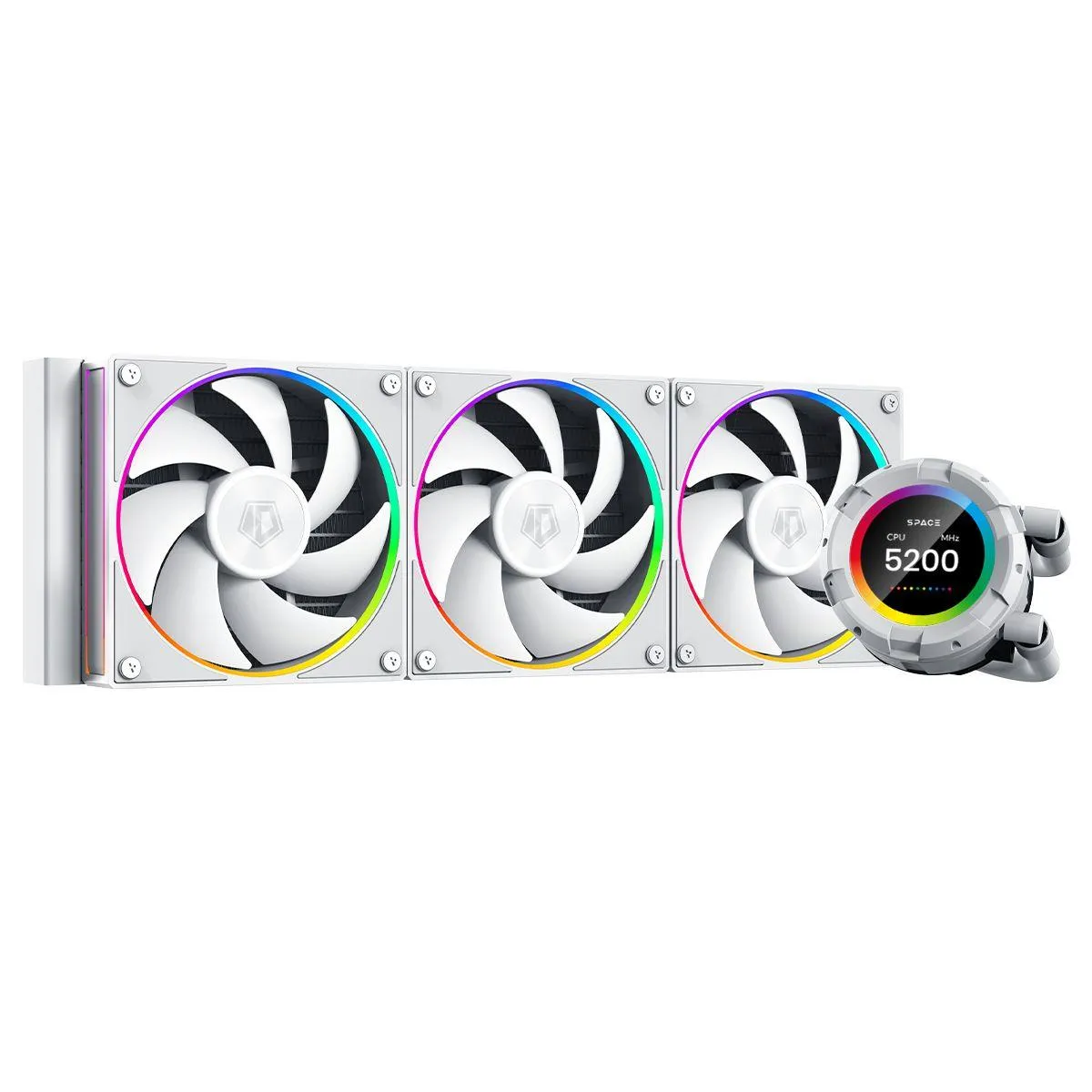 Best Price On ID-Cooling SL360 LCD ARGB AIO 360mm White PC Liquid CPU Cooler In Pakistan - mbatraders (1)