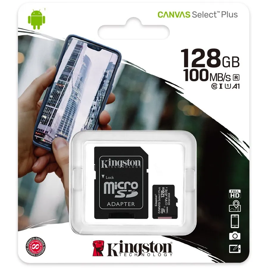 Best Price On Kingston Canvas Select Plus 128GB microSD Card In Pakistan - mbatraders (1)