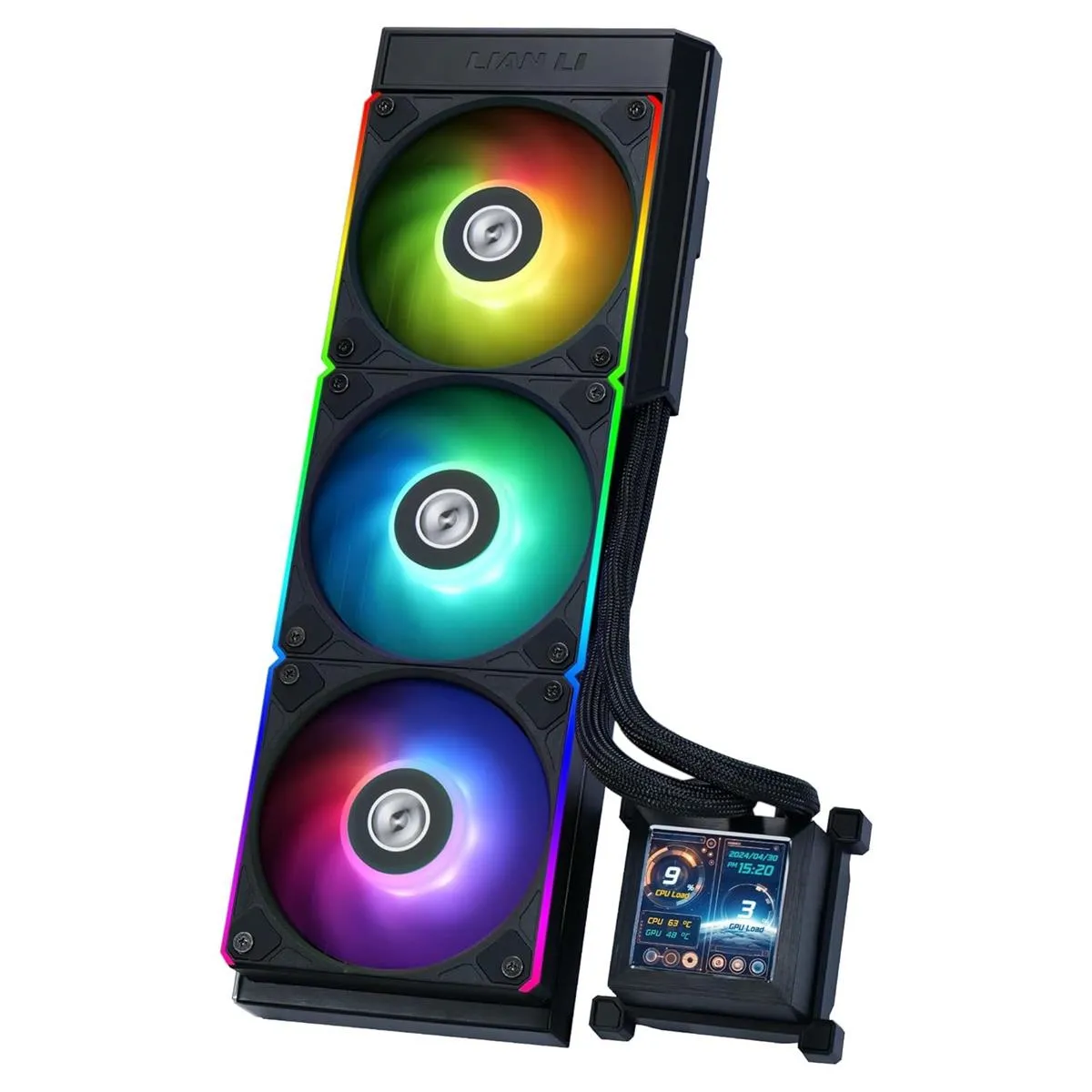 Best Price On Lian Li Hydroshift LCD 360R AIO ARGB 360mm Black PC Liquid CPU Cooler In Pakistan - mbatraders (1)