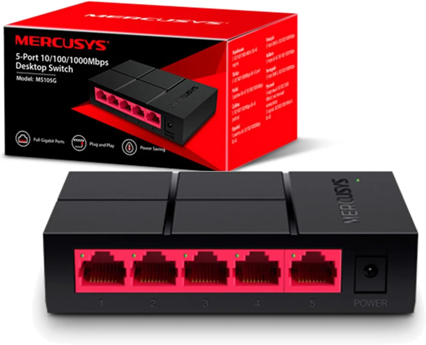 Best Price On MERCUSYS MS105G 5-Port 101001000Mbps Desktop Ethernet SwitchHub In Pakistan - mbatraders (1)
