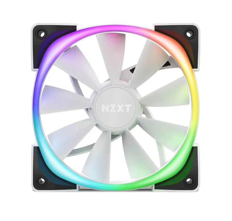 Best Price On NZXT Aer RGB 2 120mm Matte White Single PC Case Fan In Pakistan - mbatraders (1)