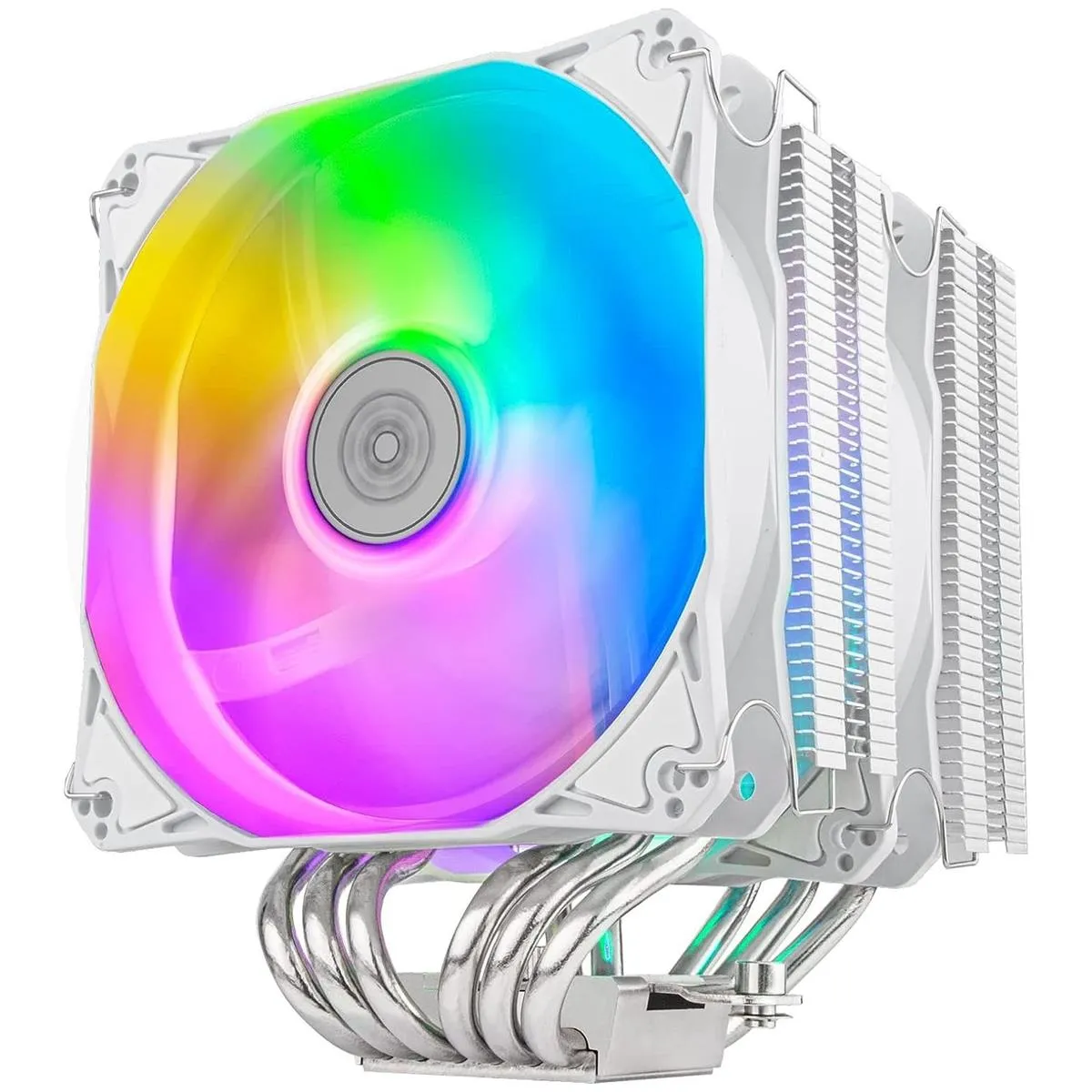 Best Price On SilverStone Hydrogon D120 ARGB White Dual Tower PC CPU Air Cooler In Pakistan - mbatraders (1)
