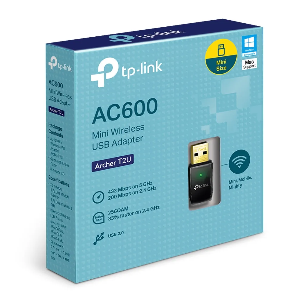 Best Price On TP-Link Archer T2U AC600 Wireless Dual Band USB Adapter In Pakistan - mbatraders (1)