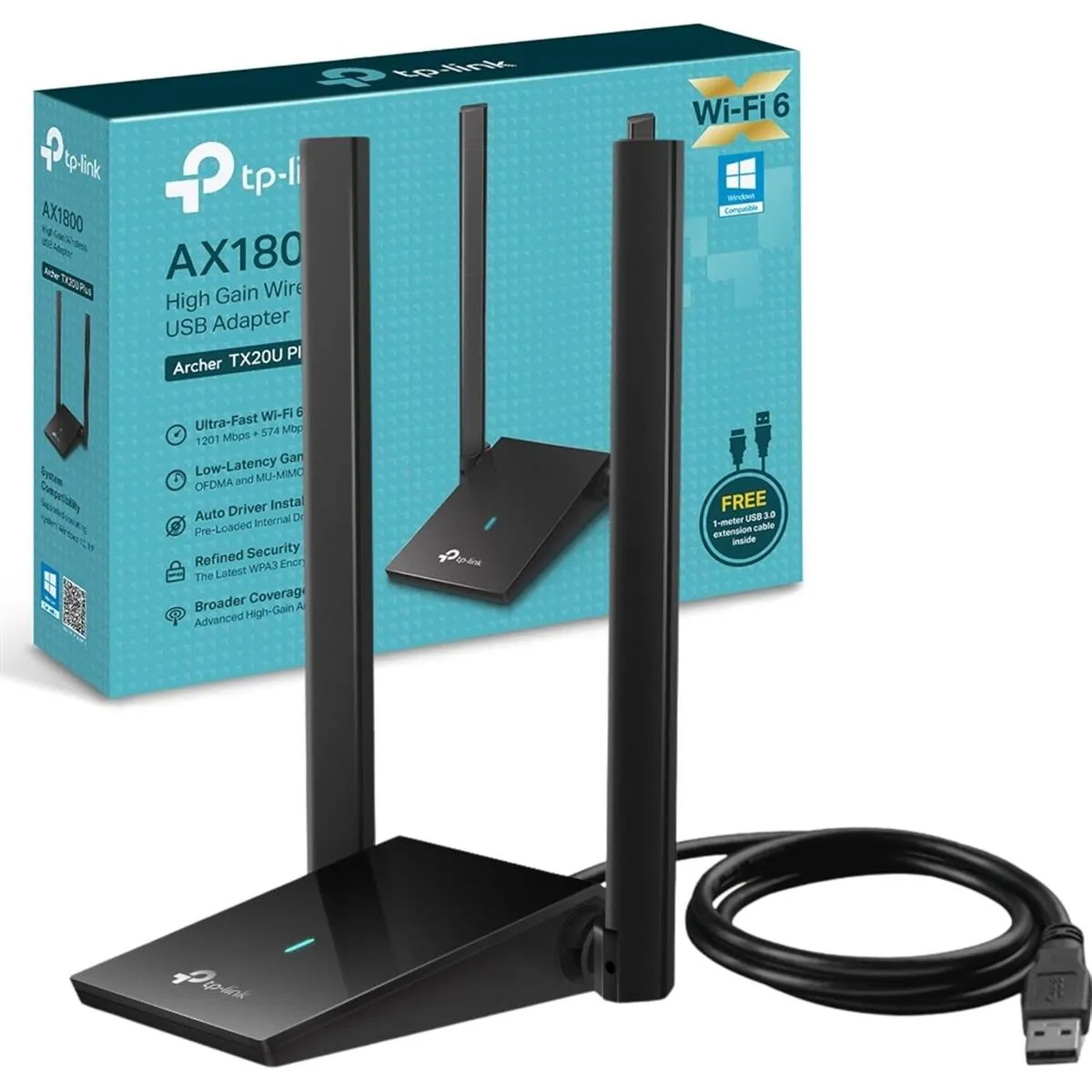 Best Price On TP-Link Archer TX20U Plus AX1800 Wi-Fi 6 Dual Antennas Wireless USB 3.0 Adapter In Pakistan - mbatraders (1)