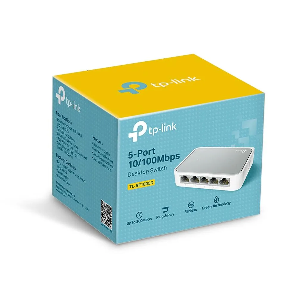 Best Price On TP-Link TL-SF1005D 5 Port 10100 Mbps Fast Ethernet Switch In Pakistan - mbatraders (1)
