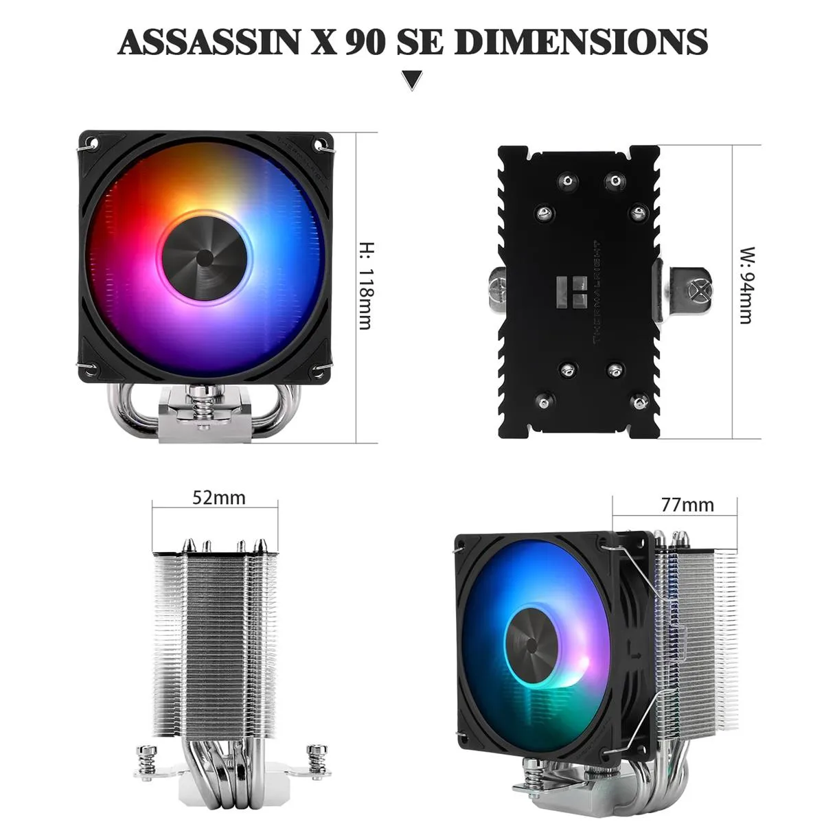 Best Price On Thermalright Assassin X 90 SE ARGB CPU Air Cooler In Pakistan - mbatraders (6)